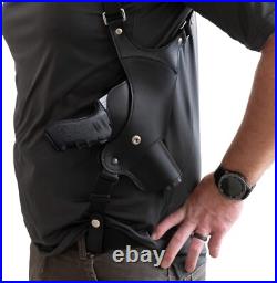 Premium Leather Shoulder Holster for Concealed Carry Right Hand Adjustable Premium Leather Shoulder Holster for Concealed Carry Right Hand Adjustable
