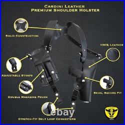 Premium Leather Shoulder Holster for Concealed Carry Right Hand Adjustable Premium Leather Shoulder Holster for Concealed Carry Right Hand Adjustable