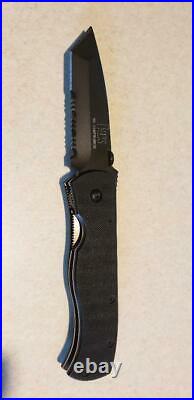 Rare Heckler & Koch Hk Black Folding Knife Usp Etched Tanto Blade