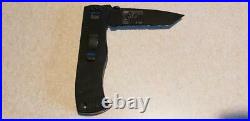 Rare Heckler & Koch Hk Black Folding Knife Usp Etched Tanto Blade