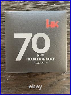 Rare Limited Edition Heckler And Koch challenge coin 70th anniversary #1498/1949