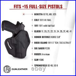 Right Hand OWB Leather Belt Holster for Sig Sauer P226/P220/P229, 1911, HK VP9 Right Hand OWB Leather Belt Holster for Sig Sauer P226/P220/P229, 1911, HK VP9