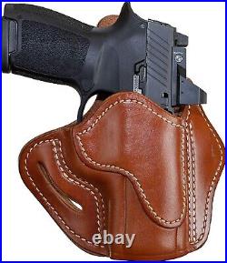 Right-Handed Classic Brown Leather OWB Holster Perfect for P320c and More