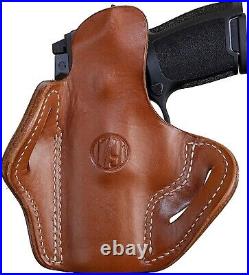 Right-Handed Classic Brown Leather OWB Holster Perfect for P320c and More