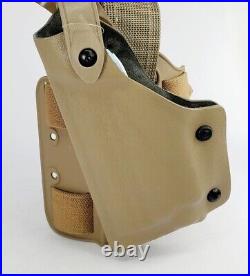 Safariland 6004 Tactical Thigh leg Holster black LEFT For H&K USP with Light FDE