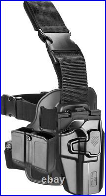 Secure Tactical Drop Leg Holster with Quick Release Fits Glock, SIG, Beretta