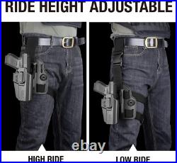 Secure Tactical Drop Leg Holster with Quick Release Fits Glock, SIG, Beretta