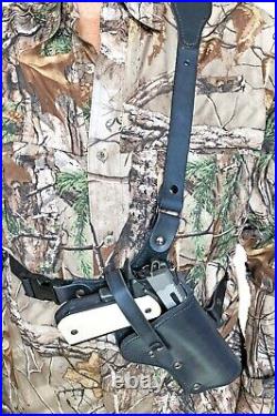 Sportsman's Chest Holster for H&K semi autos Black Leather. Made in the USA