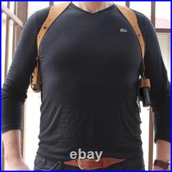 Suede Leather Shoulder Holster Custom Fit, H&K P30 SK 9mm 3.27'' Barrel #1203#