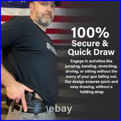 Sweat-Proof IWB Holster Durable Faux Leather for Comfortable Everyday Carry