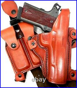 TAGUA Right Hand Leather Shoulder Holster with Ammo Pouch $149 CHOOSE Gun & Color