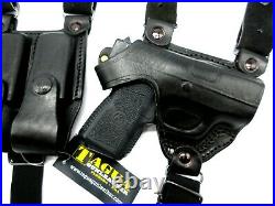 TAGUA Right Hand Leather Shoulder Holster with Ammo Pouch $149 CHOOSE Gun & Color
