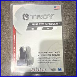 TROY Front Fixed Battlesight HK Black Picatinny Rail Quick Install Adj