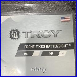 TROY Front Fixed Battlesight HK Black Picatinny Rail Quick Install Adj