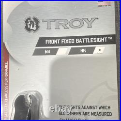 TROY Front Fixed Battlesight HK Black Picatinny Rail Quick Install Adj