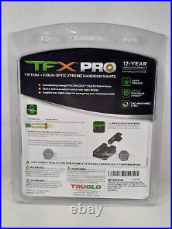 TRUGLO TFX Pro Sight Set with Orange Front Dot Outline Fiber Optic Green