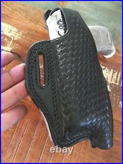 Tex Shoemaker Black Basketweave Leather Holster For HK USP Compact With x300 Light