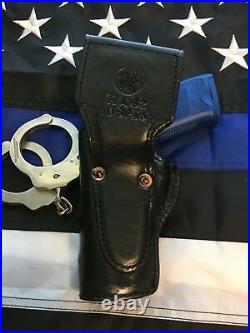 Tex Shoemaker HA 62 Black Basketweave Leather Duty Holster Fits USP 45