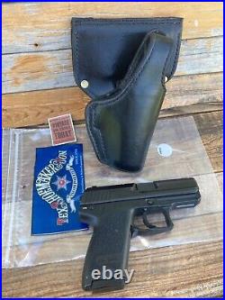 Tex Shoemaker Leather Plain Black Leather Duty Holster For H&K USP 40 9 Compact