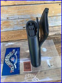 Tex Shoemaker Leather Plain Black Leather Duty Holster For H&K USP 40 9 Compact