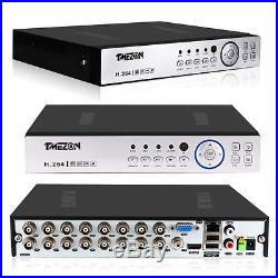 Tmezon 2TB 16CH 5in1 1080P DVR 16x 2MP Outdoor Camera Security System Free APP