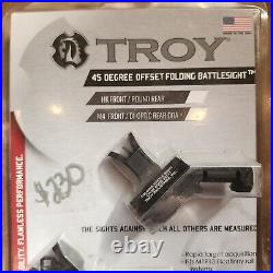 Troy 45 Degree Offset Folfing BattleSight Set HK Front & Rear DI-Optic Rear- New