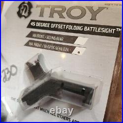 Troy 45 Degree Offset Folfing BattleSight Set HK Front & Rear DI-Optic Rear- New