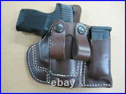 USA Leather Belt Loop IWB Combo Holster / Mag Pouch CCW For. Choose Gun 3