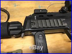 Used Airsoft KWA H&K MP7 Gas Blowback with 8 Mags & Extras