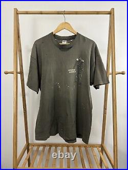 VTG 90s SWAT Military We Make House Calls Gun Gradient Sun Faded T-Shirt XXL