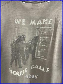 VTG 90s SWAT Military We Make House Calls Gun Gradient Sun Faded T-Shirt XXL