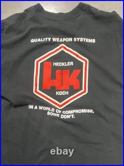 VTG HK Heckler Koch Single Stitch T Shirt Made In USA Front/Back Graphics 1990's