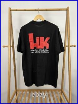 VTG Heckler & Koch Lives Are At Stake Leave Nothing To Chance Gun NRA T-Shirt XL