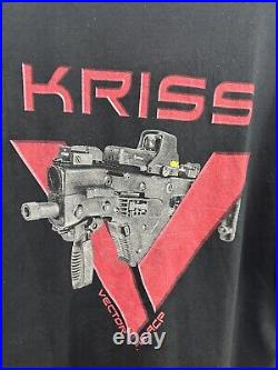 VTG Kriss Gun Rifle Machine Gun Vector NRA Promo T-Shirt Size XL