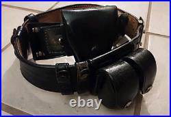 VTG Leather El Paso Bluemel Black Ammo Belt 44 Long with H-K-S 103 MED Ships Free