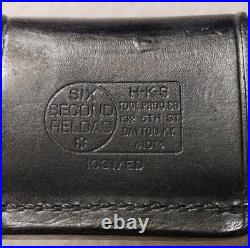 VTG Leather El Paso Bluemel Black Ammo Belt 44 Long with H-K-S 103 MED Ships Free
