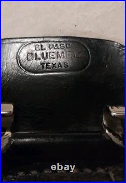 VTG Leather El Paso Bluemel Black Ammo Belt 44 Long with H-K-S 103 MED Ships Free