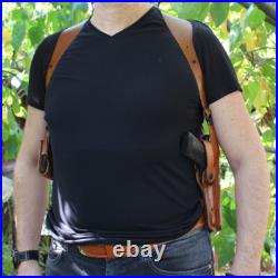 Vertical Leather Shoulder Holster Fits H&K VP9 Match 9mm 5.51 Barrel #1663#