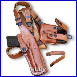 Vertical Leather Shoulder Holster Fits H&K VP9 Match 9mm 5.51 Barrel #1663#