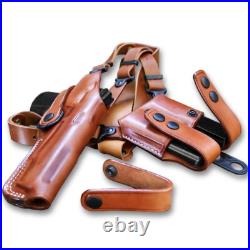 Vertical Leather Shoulder Holster Fits H&K VP9 Match 9mm 5.51 Barrel #1663#