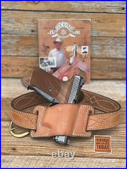 Vintage 1980's Tex Shoemaker Brown Leather Holster for HK H&K P7M8 P7M13