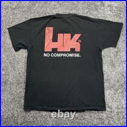 Vintage 90s HK Heckler & Koch MP5 No Compromise T-Shirt Men's XL Black