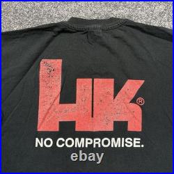 Vintage 90s HK Heckler & Koch MP5 No Compromise T-Shirt Men's XL Black