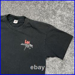 Vintage 90s HK Heckler & Koch MP5 No Compromise T-Shirt Men's XL Black