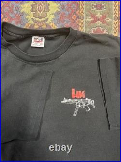 Vintage 90s HK Heckler & Koch T-Shirt Mens 2XL Black MP5 Gun No Compromise Vintage 90s HK Heckler & Koch T-Shirt Mens 2XL Black MP5 Gun No Compromise