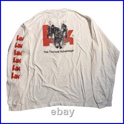 Vintage Anvil HK Heckler Koch Tactical Advantage Long Sleeve T-Shirt White 2XL
