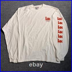 Vintage Anvil HK Heckler Koch Tactical Advantage Long Sleeve T-Shirt White 2XL