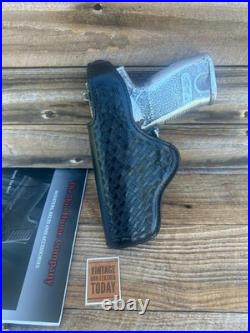 Vintage Don Hume Black OWB Basket Leather Holster For Heckler Koch HK USP 45