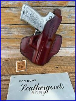 Vintage Don Hume Brown Leather H721 Double 9 Holster for H&K USP 9mm /. 40