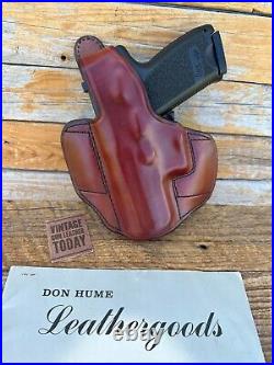 Vintage Don Hume Brown Leather H721 Double 9 Holster for H&K USP Compact / P2000